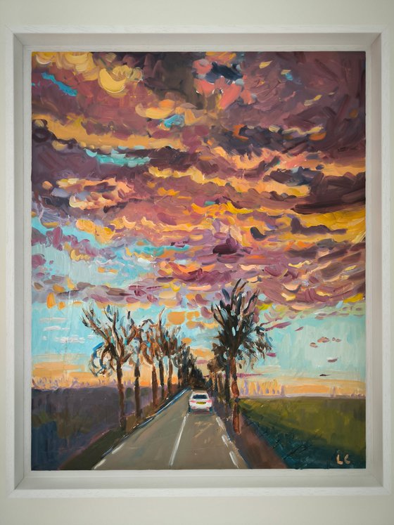 STORMY SKY OVER FAVORITE ROAD