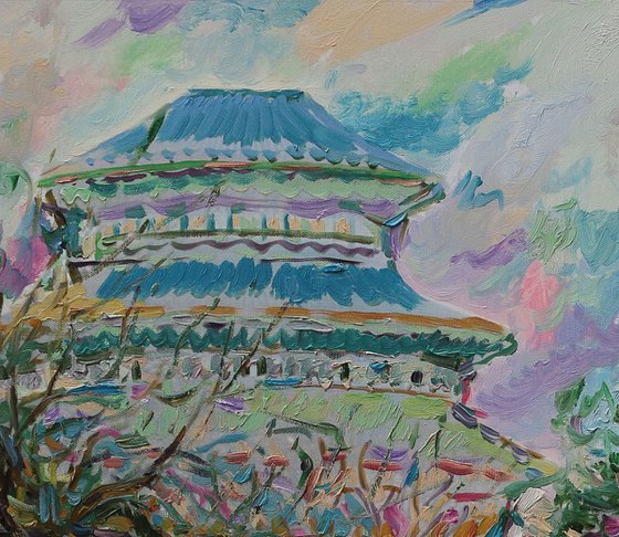 BEIJING - Oil Painting - Cityscape  - Forbidden City - China Landscape -  Architecture -Medium Size