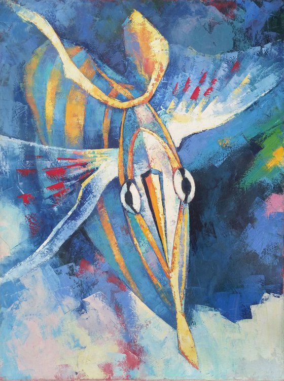 Fish(60x80cm, oil painting, ready to hang)