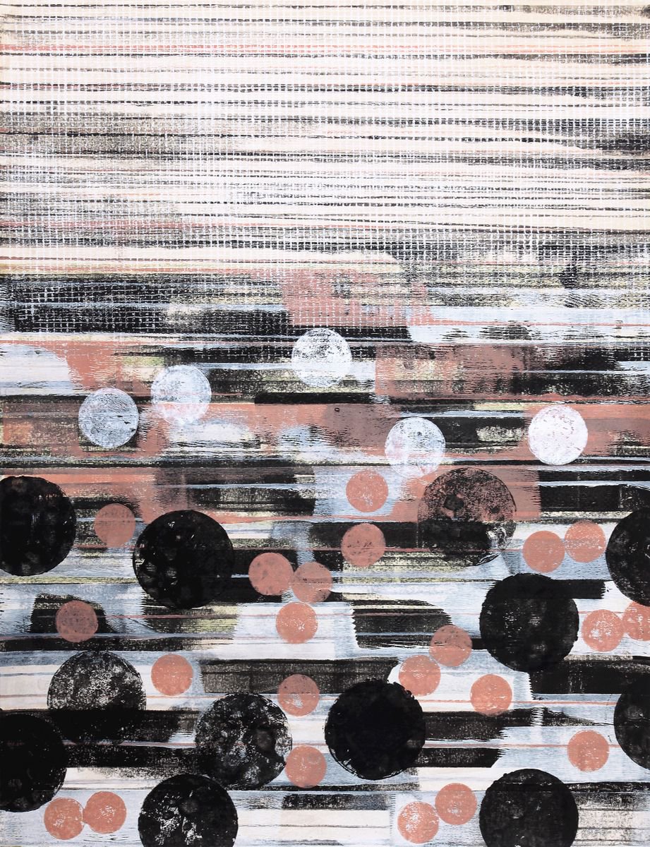 Abstract Acrylic Painting By Petr Strnad, 20 X 26", Nowhere Far Xx., Original Artwork