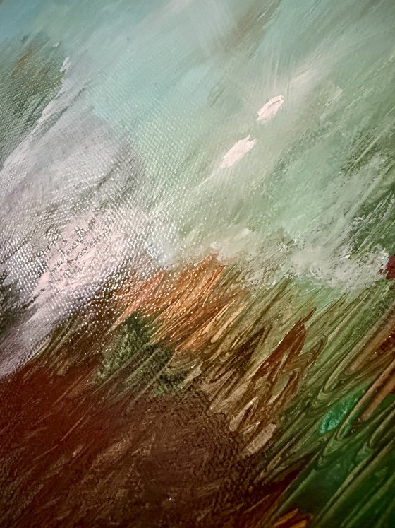 Sea pulse Green Coastal Abstract
