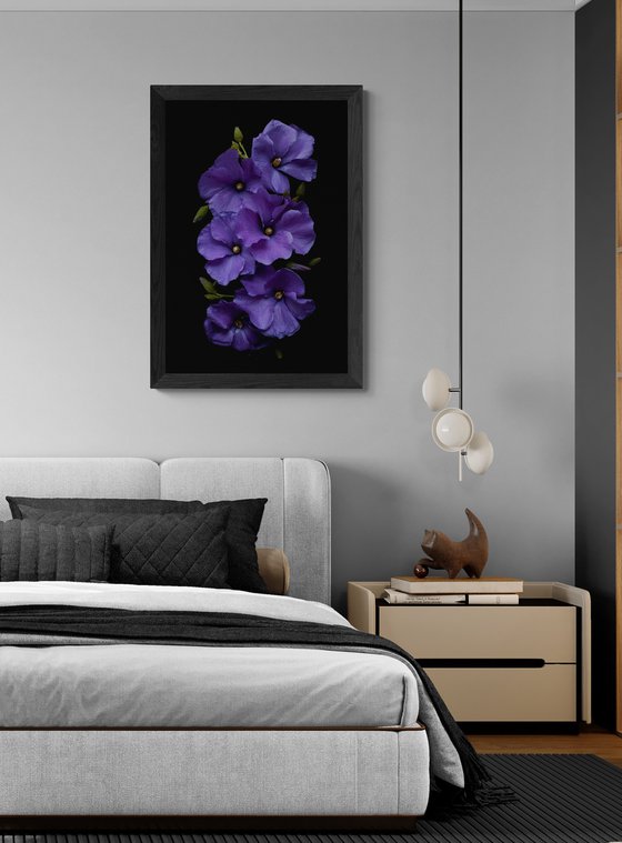 Purple Hibiscus Flowers