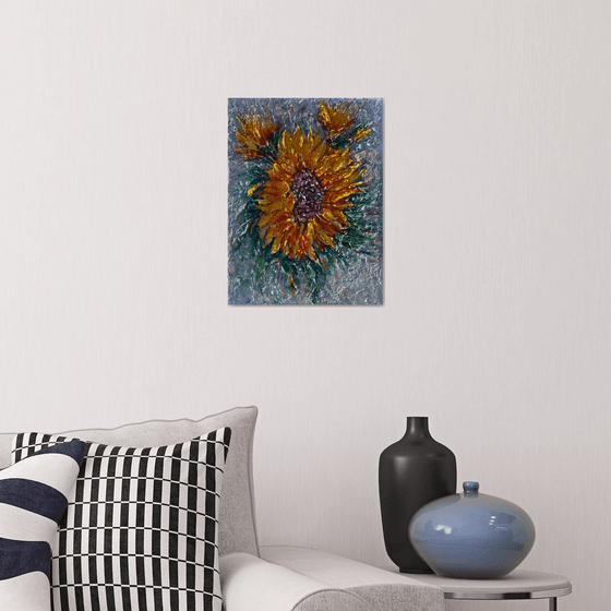 Sunflower Impasto Palette Knife