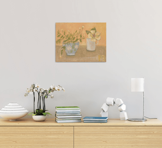 Still life with hibiscus