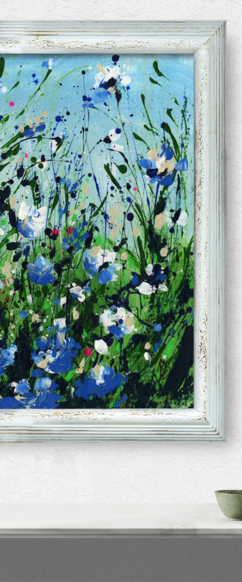 A Sweet Journey - Framed Textured Floral Painting by Kathy Morton Stanion by Kathy Morton Stanion
