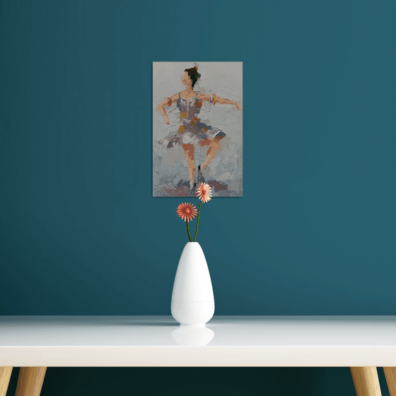 Ballerina 2. Small oil painting