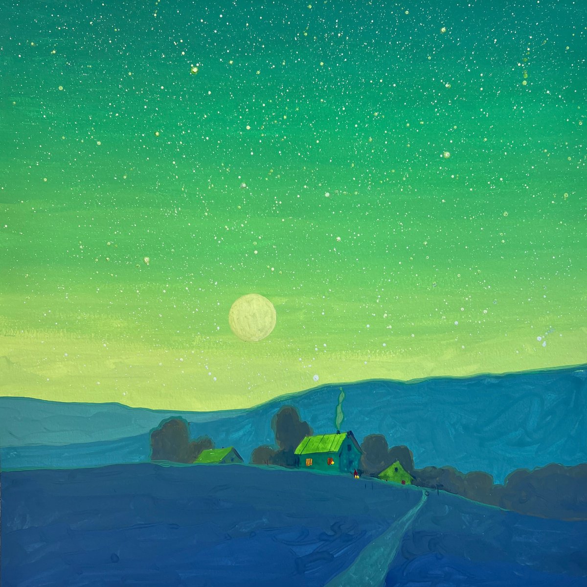 Impressionistic Landscape Painting By Andrii Kovalyk, 20 X 20, The Magic Of The Carpathians, Original Artwork