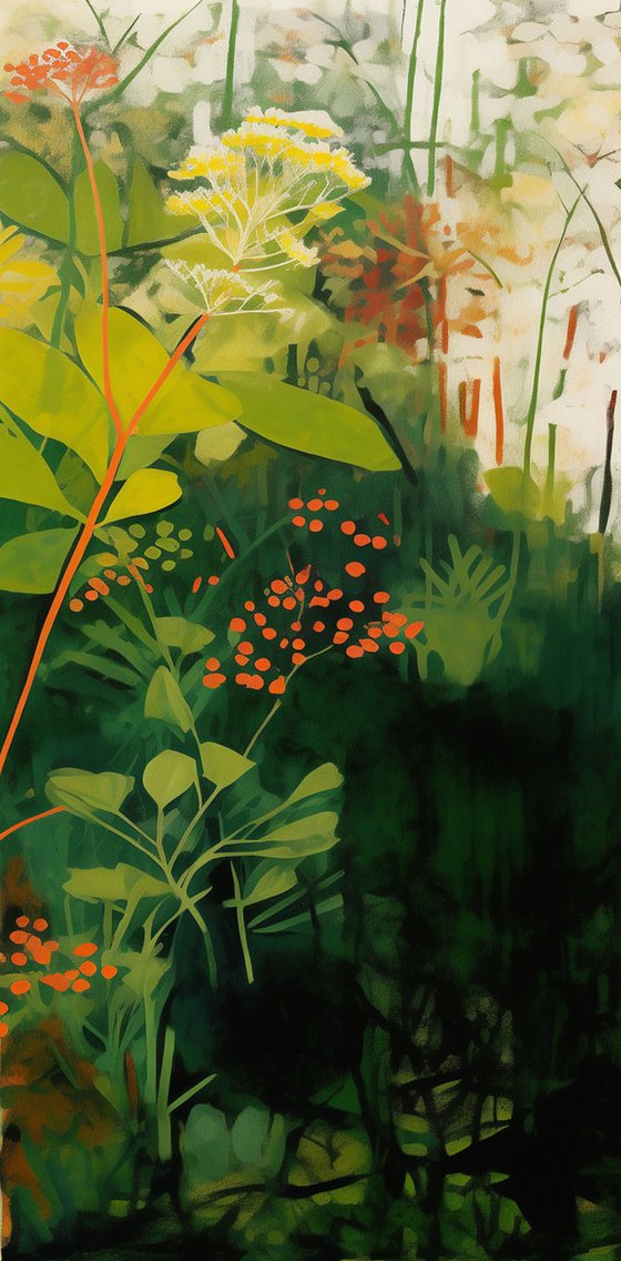 Wild Greenery, Triptych