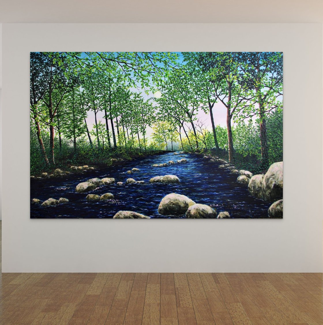 Forest River Painting by hazel thomson