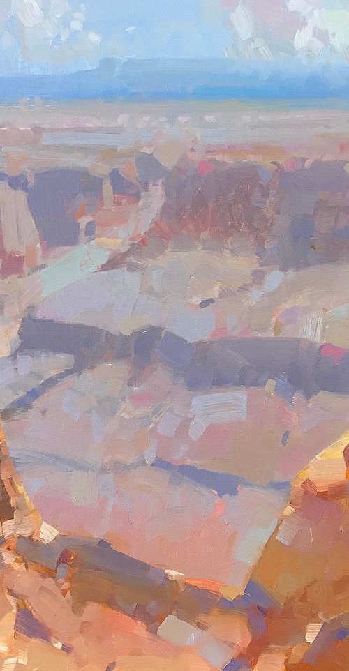 Grand Canyon, Landscape oil painting, One of a kind, Signed, Handmade artwork by Vahe Yeremyan