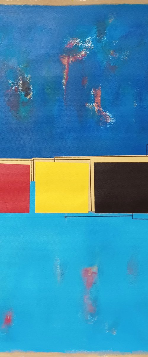 Blue composition III by Luis Medina