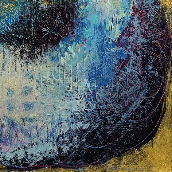 THE GOLDEN EGG | ORIGINAL ABSTRACT ACRYLIC PAINTING