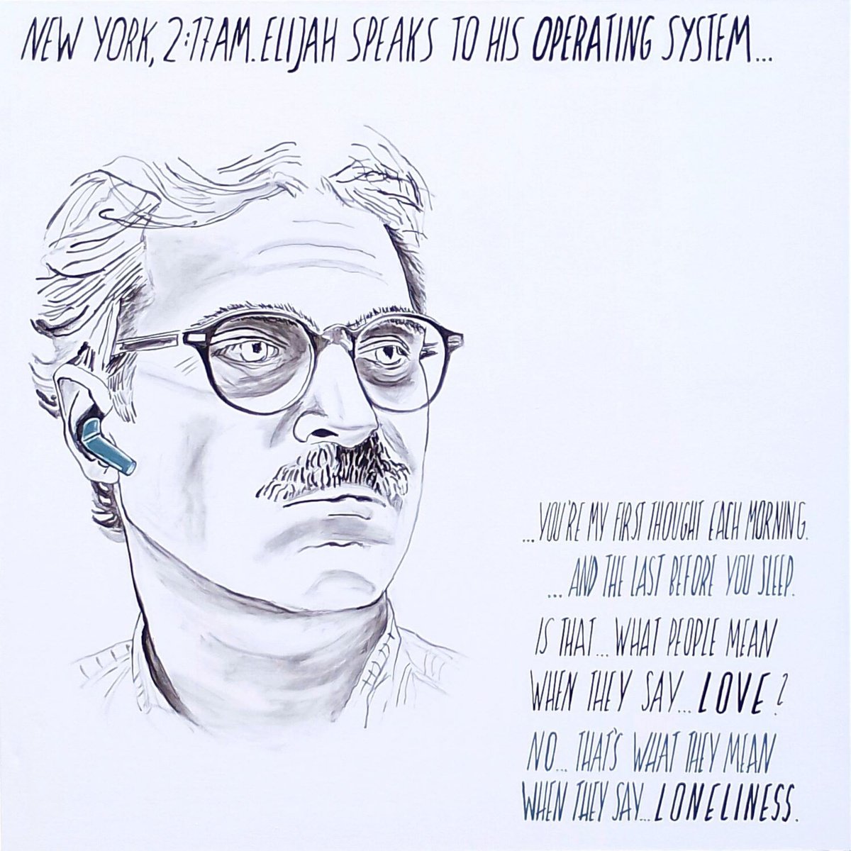 Portrait Acrylic Painting By Super Pop Boy, 43 X 43", Loneliness, Original Artwork