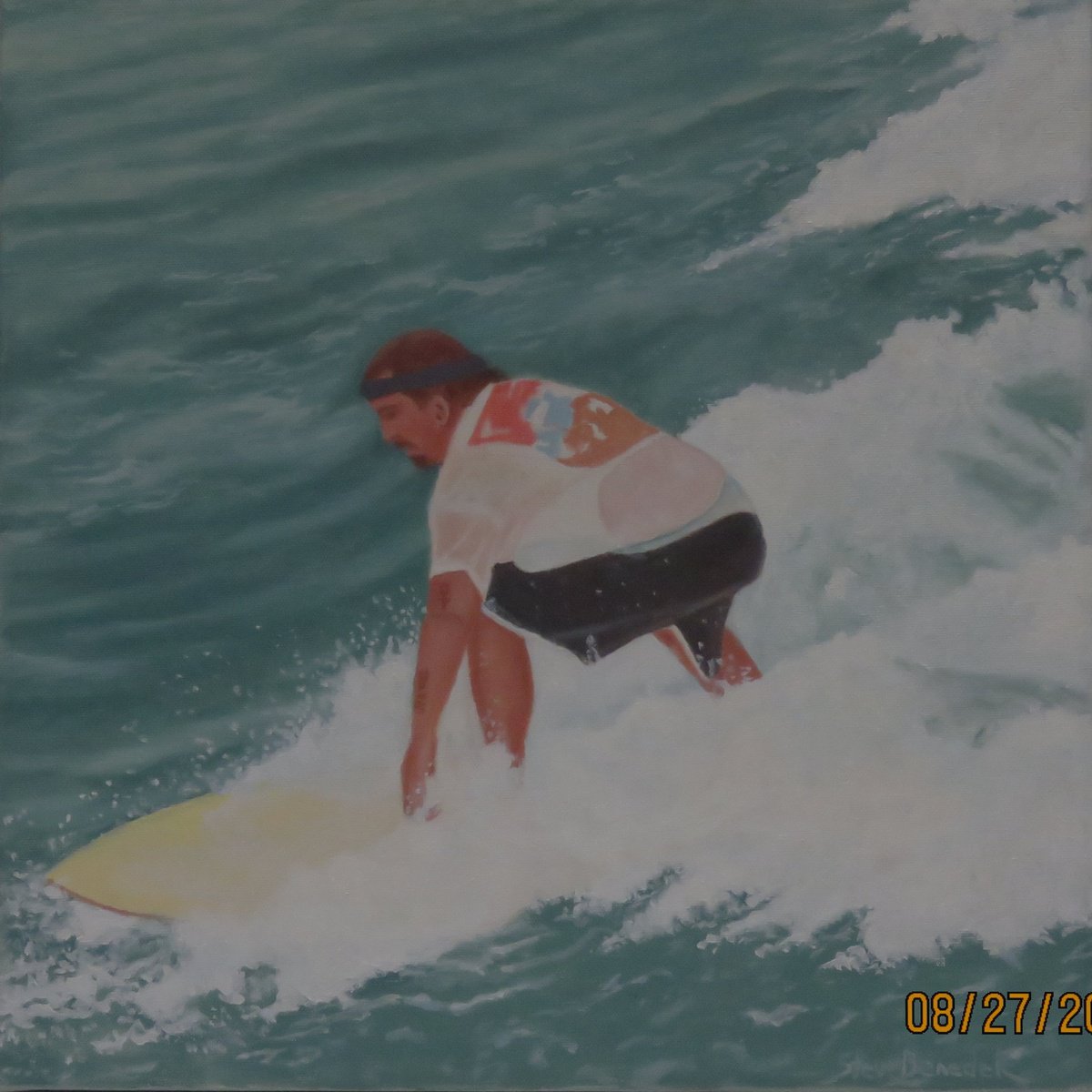 Photorealistic Portrait Oil Painting By Stephen Benedek, 16 X 16", Wave Theory, Original Artwork