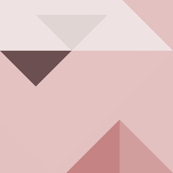 Pink Triangles Composition No.2