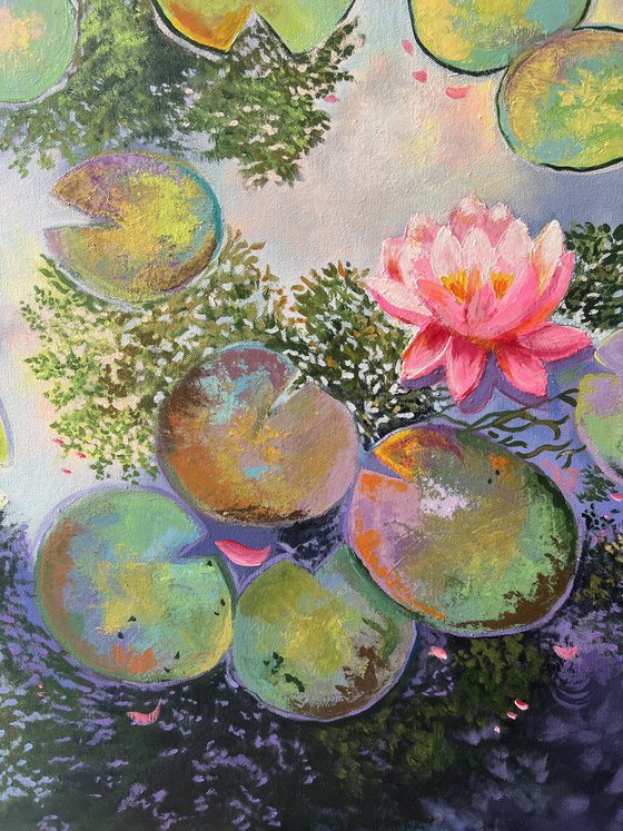 Awakening Heart! Water Lily pond painting