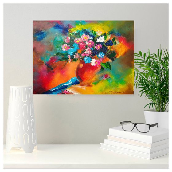 Bouquet of flowers in a vase