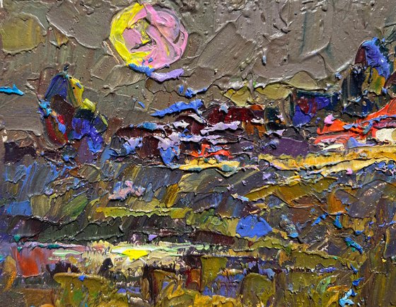 Moonlit night in autumn