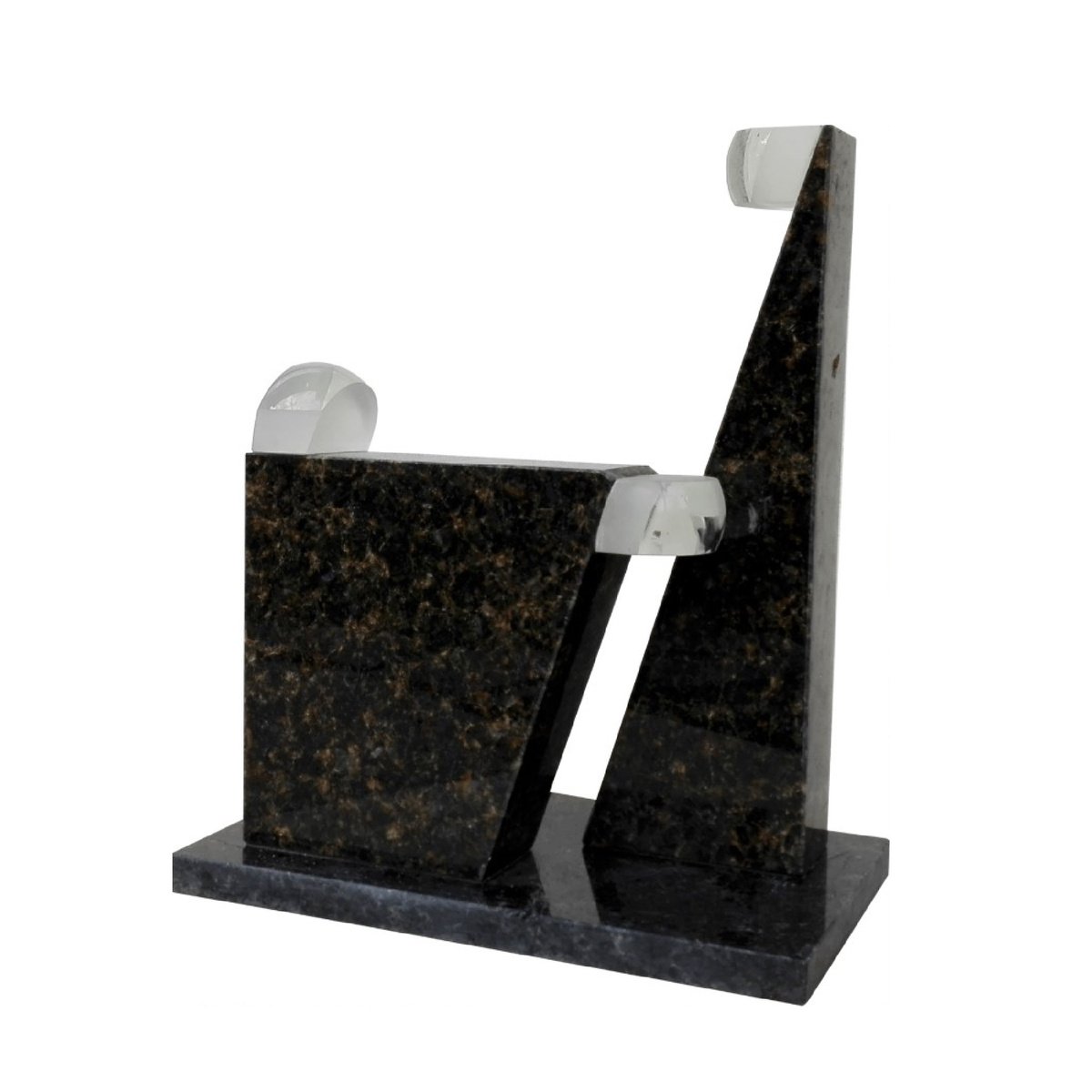 Geometric Portrait Stone Sculpture By Ognyan Chitakov, 12 X 14", "Family", Original Artwork