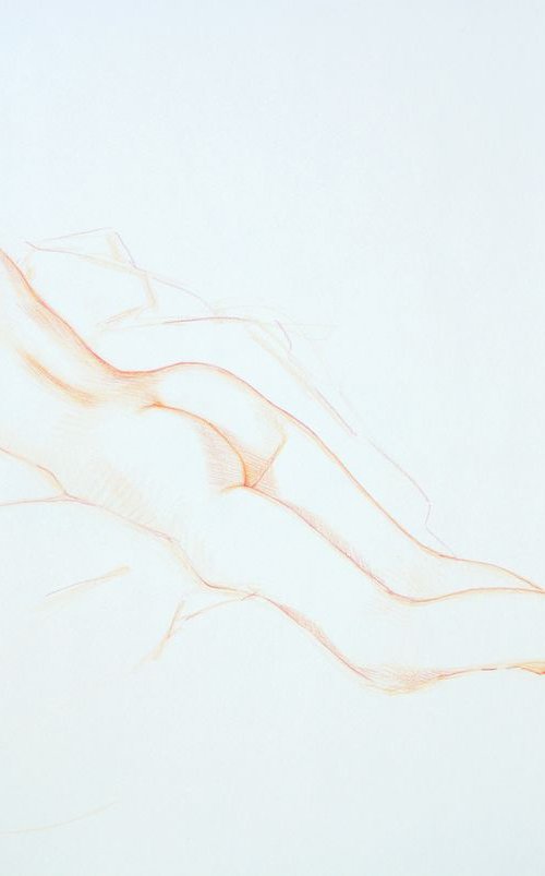 modern erotic drawing of a nude woman by Olivier Payeur