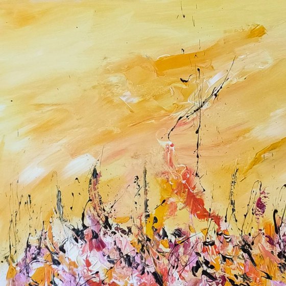 Surf sur les vagues en feu