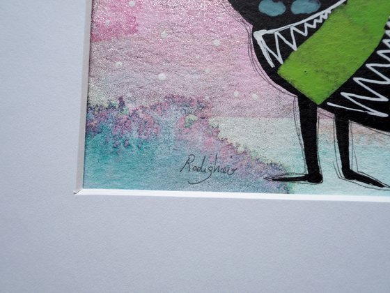 Baby it's cold outside - funny cat art