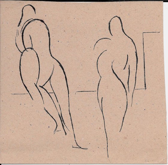 Two Nudes, 19x19 cm