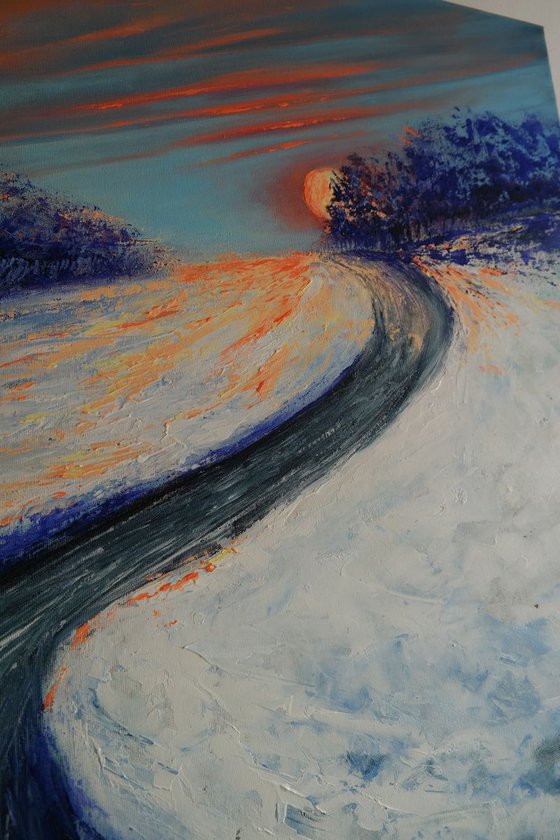 Sunset, Ice and the Colors - Fields and Colors Series- EXTRA LARGE