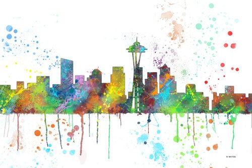 Seattle Skyline MCLR1 by Marlene Watson