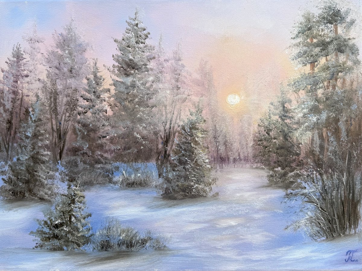 Winter - ?s First Light By Tanja Frost, 16 X 12, Artwork For Sale On Artfinder