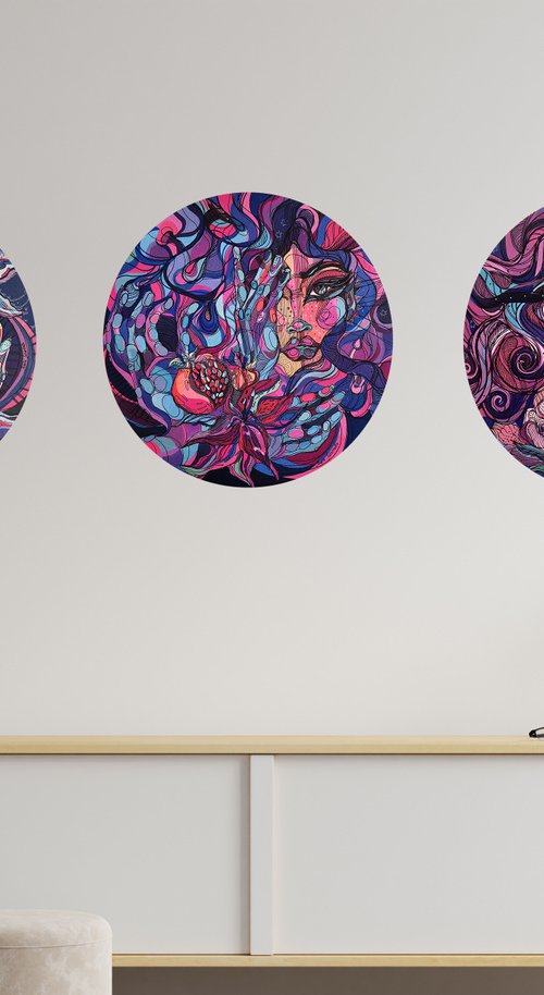 Allegory of the Day. Triptych by Maria Susarenko