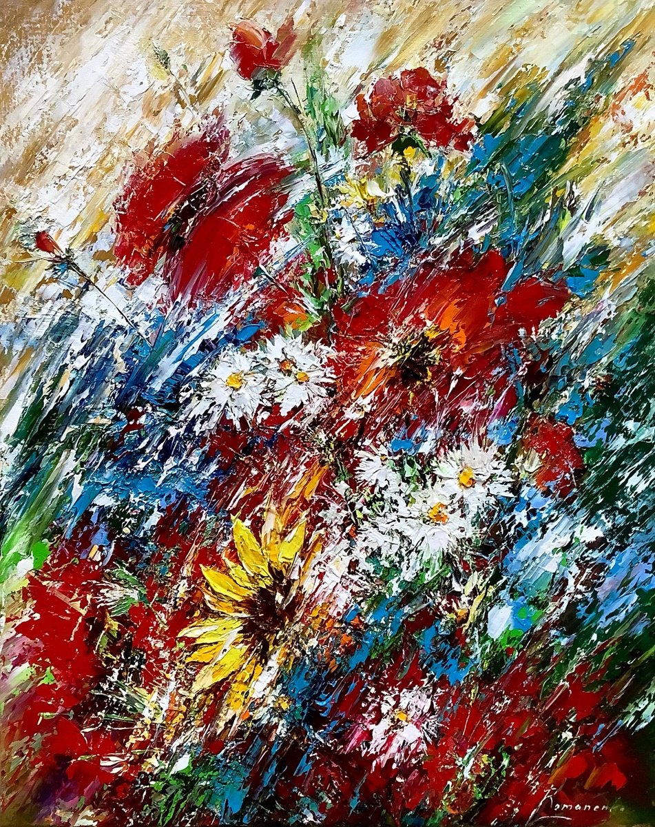 Floral Notes By Olena Romanenko, 16 X 20, Artwork For Sale On Artfinder