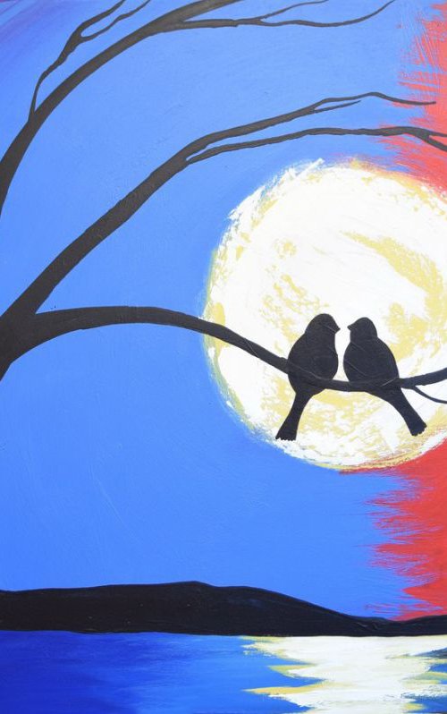 love birds romance large by Stuart Wright