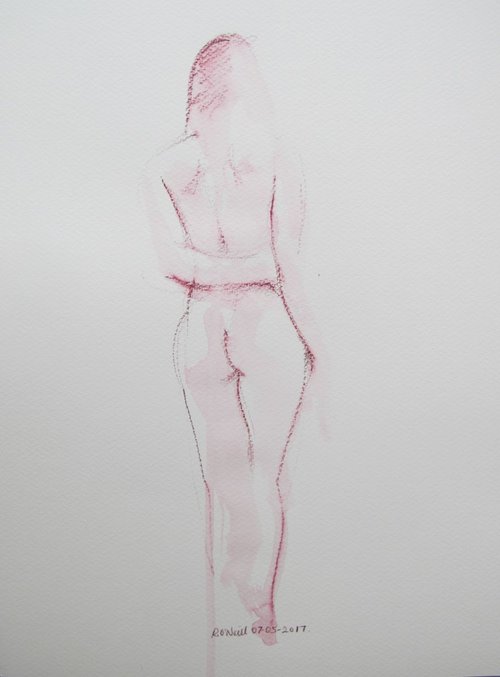 standing female nude back view by Rory O’Neill