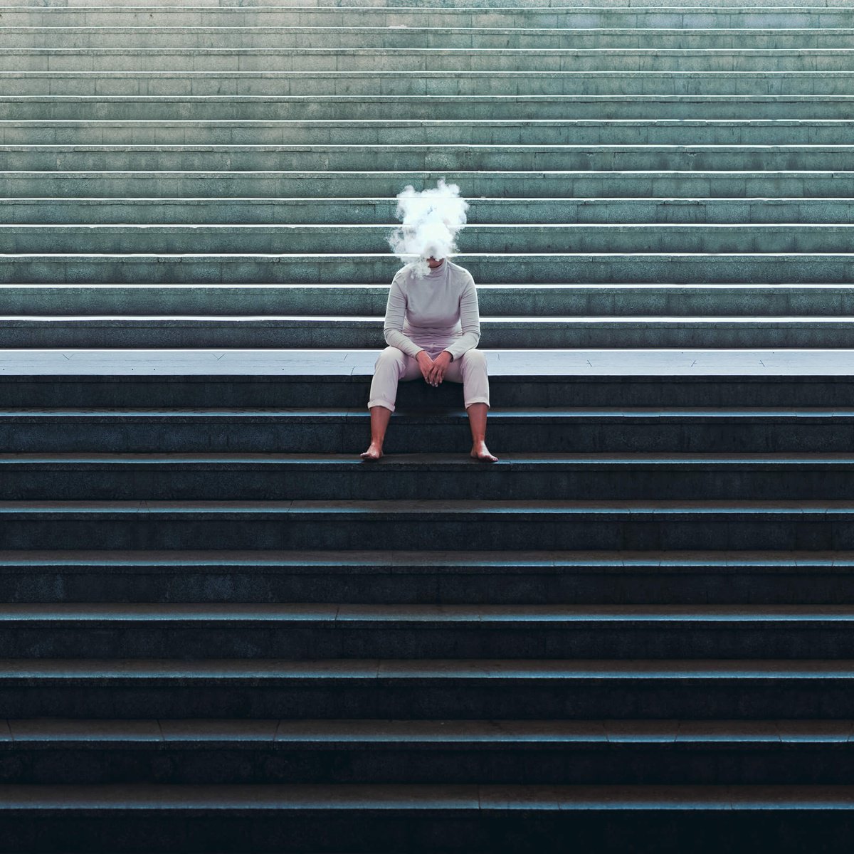 Surrealistic Portrait Photograph By Kachna Lipa, 28 X 28", Behind Ii, Original Artwork