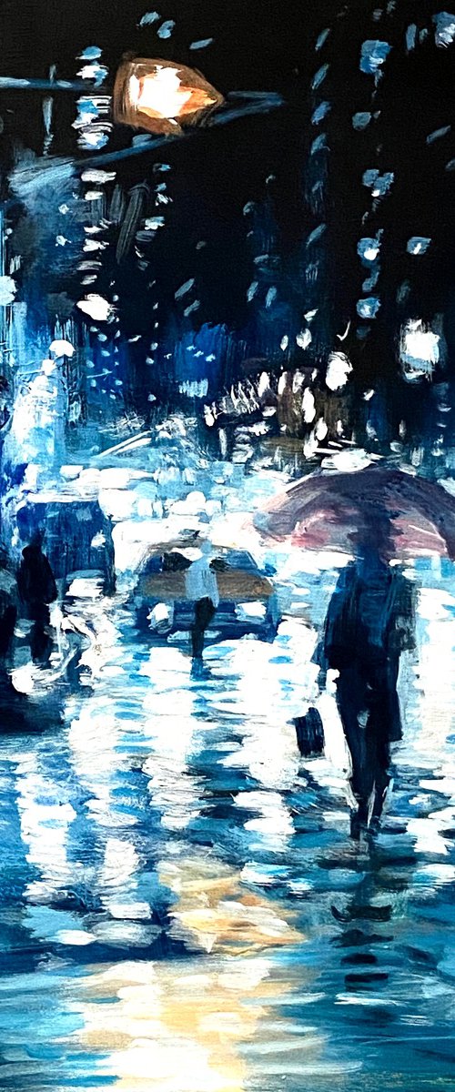 Rainy City Crowd by Paul Cheng