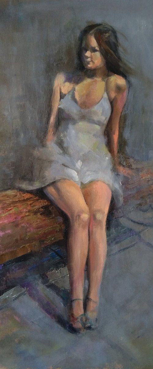 Figure(40x60cm, oil painting, ready to hang) by Kamsar Ohanyan