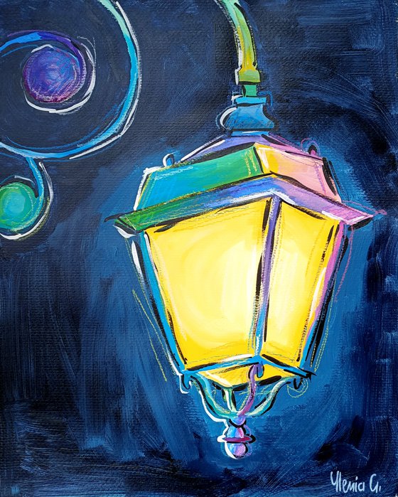 street lamp in the night/Lampione nella notte