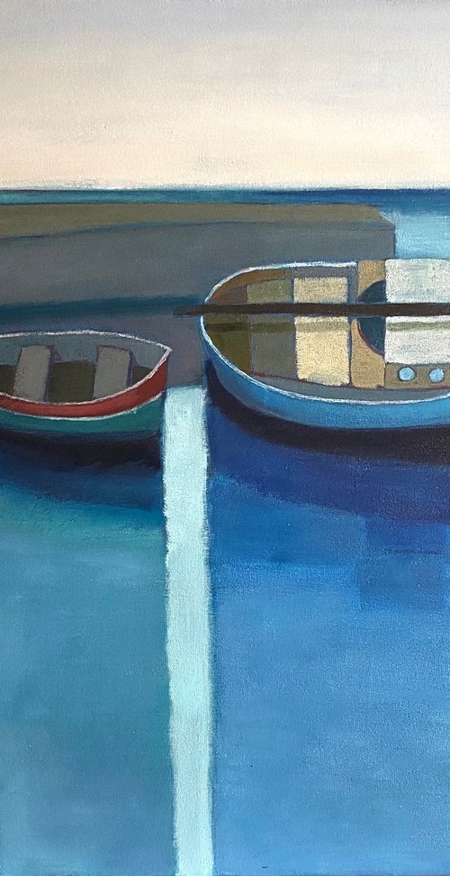 Three Boats Moored by Nigel Sharman