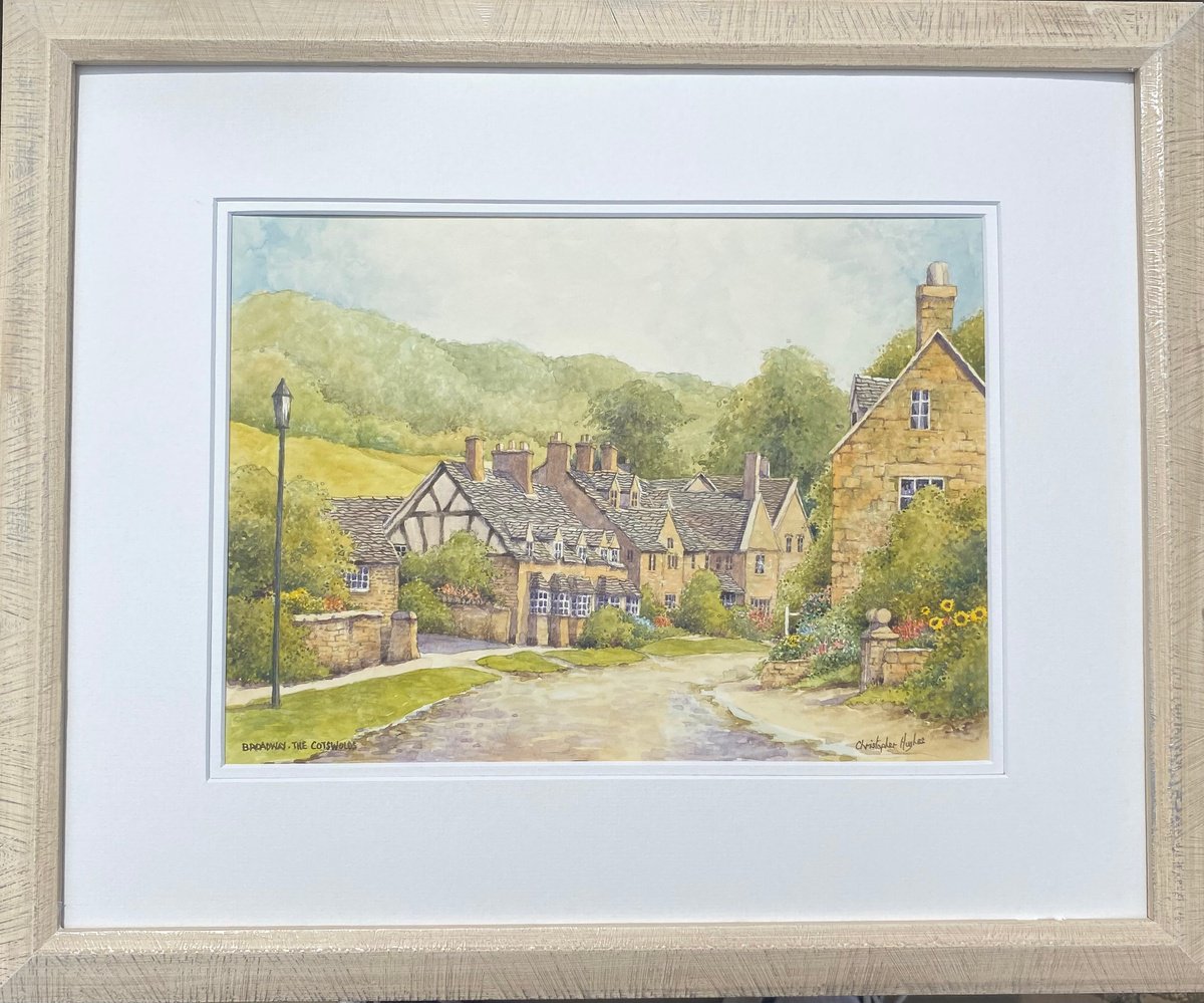 Broadway. The Cotswolds. Original Watercolour by Christopher Hughes