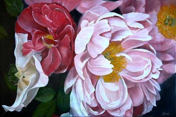Between Peonies