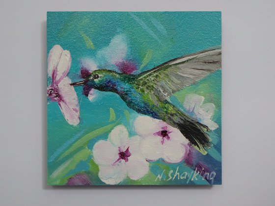 Hummingbird in Flight, Birds Lover Gift