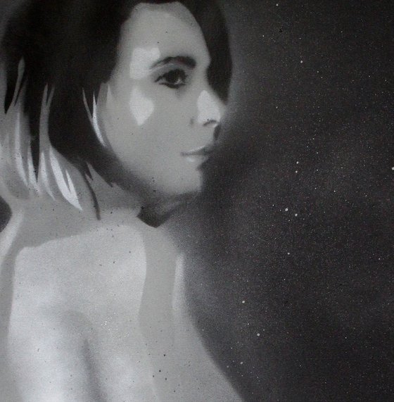 Sly girl 2  (on a box canvas).
