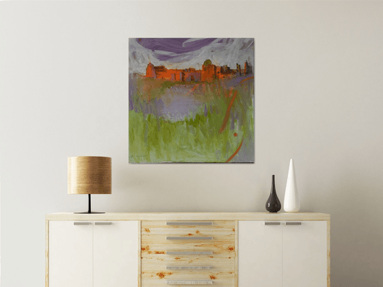 Landschaft mit der Burg Madenburg