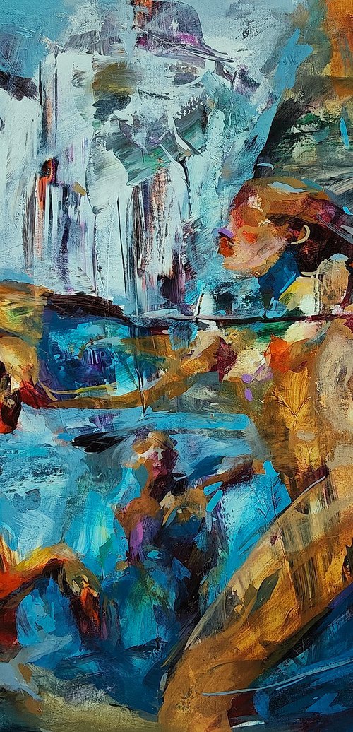 Over the blue mirror by Daniel Bulimar Henciu