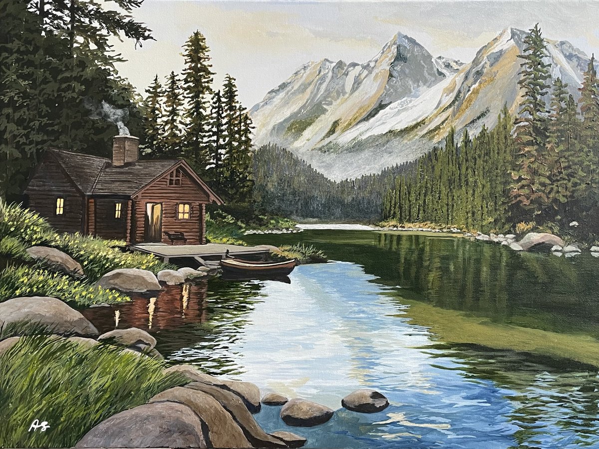 Mountain Escape By Anne Shaughnessy, 24 X 18, Artwork For Sale On Artfinder