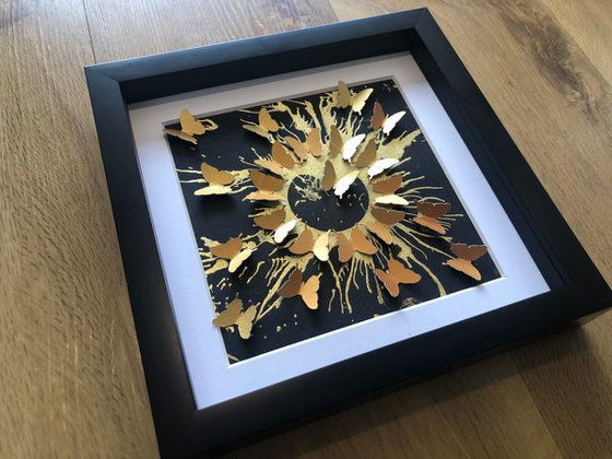 Solar burst  3 - golden butterflies