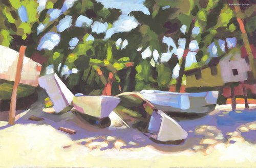 Beached Boats at Quimixto by Douglas Simonson