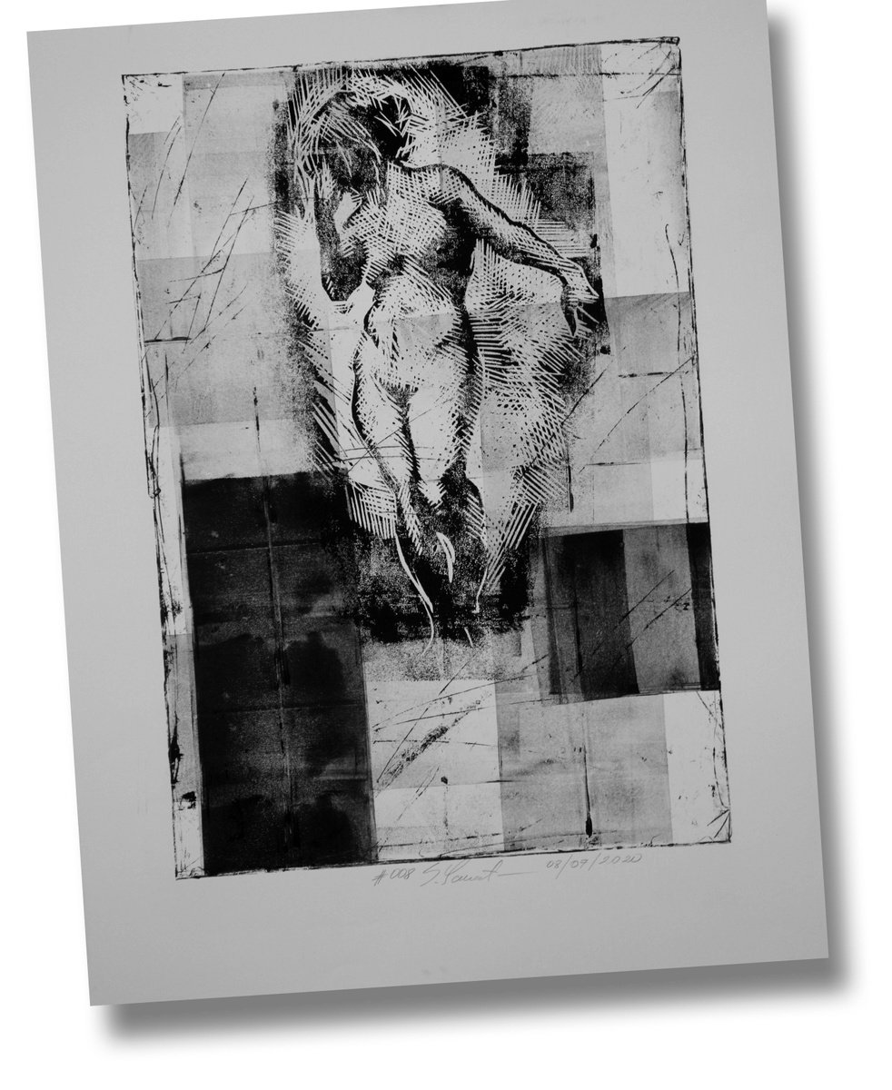 Abstract Portrait Limited Edition Print By Sergei Yatsenko, 18 X 24", Sheet No. 001, Original Artwork