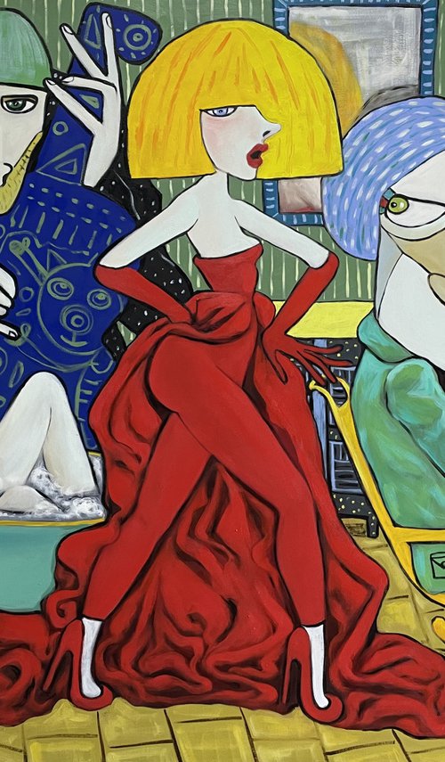 Lady in red, a private dancer (I was listening to Tina Turner) by Ta Byrne